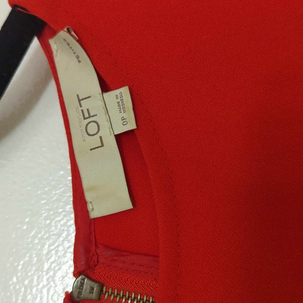 Loft Red shift dress